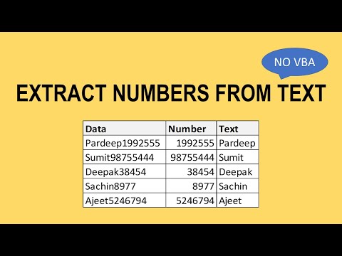 Extract Numbers from Text in Excel | How to Separate Numbers from Text