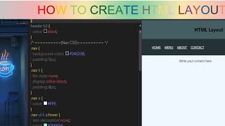 HTML LAYOUT | How to create HTML LAYOUT