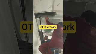 Duct work at operation theatre..#engineering #buildingservicesengineering #mep