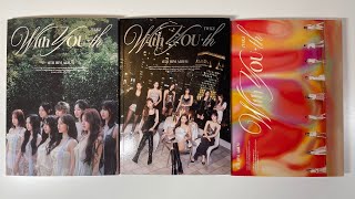 Unboxing all versions of TWICE with-youth album