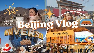 Beijing Vlog🥟 |  3 days Itinerary,Universal Studios, Forbidden City, Great Wall Of China, Wangfujing
