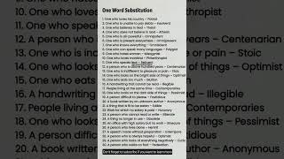 One-Word Substitutions That Will Improve Your Vocabulary #english #education
