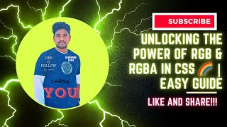Unlocking the Power of RGB & RGBA in CSS 🌈 | Easy Guide