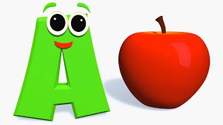 ABC Phonic Song - Toddler Learning Video Songs, A for Apple, Nursery Rhymes, Alphabet Song for kids