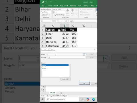 Calculated field in pivot tables #exceltips #advancexcel #pivot_table