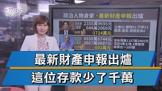 政治人物身家全都露 最新財產申報出爐!