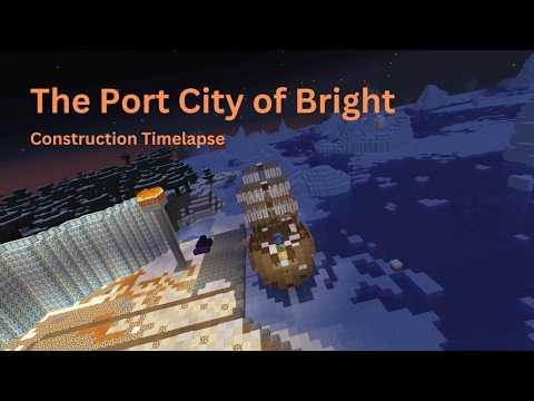 Building a port city | Construction Timelapse | Minecraft (No Commentary)