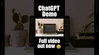 ChatGPT Demo: What ChatGPT Can Do (#short)