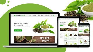 Concept UI Website design For Green tea product use tool Adobe Illustrator CC ux design