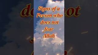 signs of a person who does not fear Allah. #islamicshorts #deensquad #hafidh #trending #viralvideo