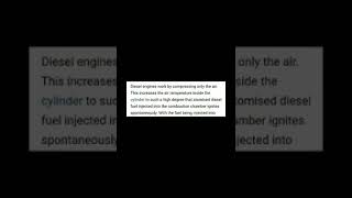 Diesel engine working principle