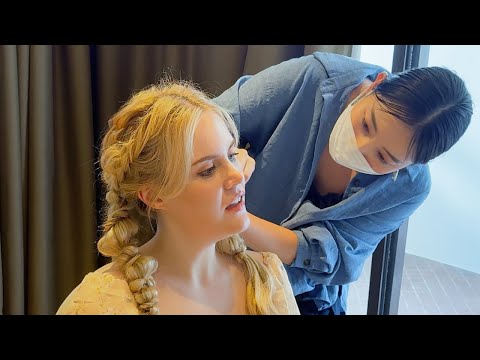 ASMR Japanese Harajuku Style Twin-Tail Hair and Makeup🌸 (Unintentional ASMR)