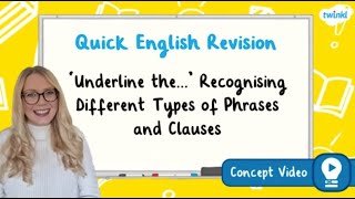 How Do You Recognise Different Types of Phrases and Clauses? | KS2 English Concept for Kids