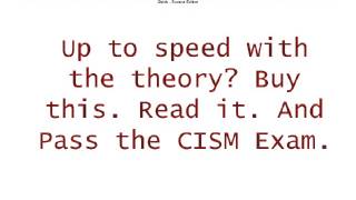 CISM Certified Information Security Manager Certification Exam Preparation Course in a Book for Pass