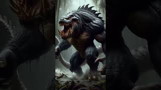 ai combo of 🦍🦍 and 🐊 🐊#crocodile #ai #aiart #aimodel #digitalcreator #image #shortvideo #shorts