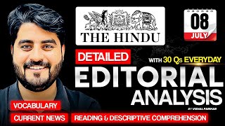 8 July 2025 | The Hindu Editorial Analysis | Editorial by Vishal sir | Bank, SSC, UPSC