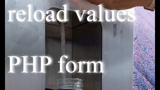 reload form values PHP #shorts