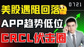 【CRCL】如果回调，CRCL在哪买入更合适？APP趋势低位，波段交易的新选择！美股遇阻回落，震荡还是下跌？