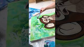 Acrylic Bored Ape Yacht Club Painting Process 🎨