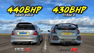 TYPE R EVOLUTION.. 440HP TURBO EP3 v 430HP STAGE 2 FK8 CIVIC