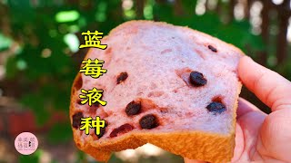 天然蓝莓酵液吐司，软到塌腰，放三天都还依然软糯Q弹！