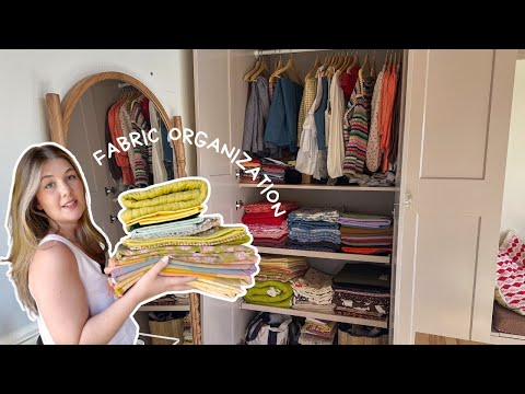 organize my fabric stash with me