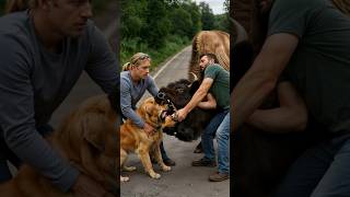 Terrifying Moment Bison Attacks Dog  #animals #viral