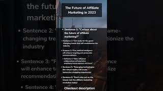 The Future of Affiliate Marketing in 2023 #shorts