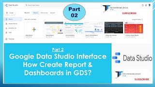 How to create new dashboard in google data studio | Interface of google data studio | New Dashboard