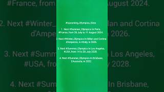 #Upcoming_Olympics_Sites #currentaffairs #governmentjobs #ppscpreparation #csspms