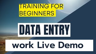 Data Entry Training Live Work Demo for beginners | Make Money on Fiverr | Easy Mentor