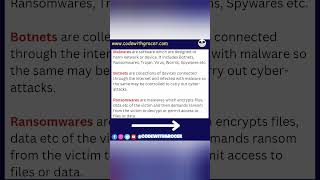 MCA cyber security terms #cyberawareness #cybersecurity #malware #botnet #cyberattack
