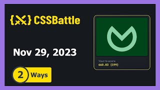 CSS Battle Solution | Daily Targets - 29th November 2023 | CSS3 | CSS Challenge