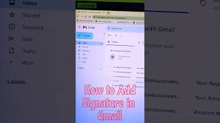 how to add signature in Gmail😊 #youtube #shorts #gmail #signature #error