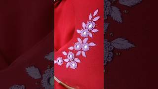 Latest mirror work neck design for Kurtis| simple & beautiful mirror work embroidery neck design