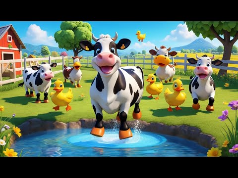 Cows Go Moo and Ducks Go Quack | Fun Animal Sounds Song for Kids | Playful Farm Animal Rhyme