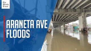 Monsoon rains trigger floods in Araneta Avenue