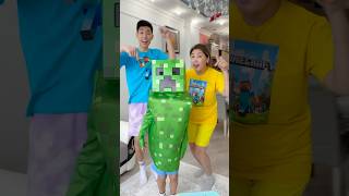 MINECRAFT CREEPER Costume by mom 😱💀🧩🐲 #minecraft