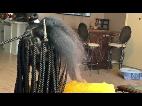 She wanted waist length knotless box braids/@dolledbydeen