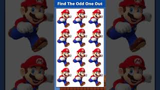FIND THE ODD SUPER MARIO OUT 💥🤡#shorts #howgoodareyoureyes #canyouquiz #puzzlegame #minions