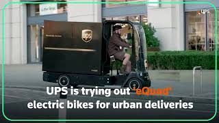 UPS tries electric bikes for urban deliveries