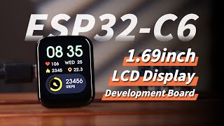 ESP32-C6 1.69" Display + Mic + Wi-Fi 6,262K Color IPS Touch Screen,Motion Sensor + RTC + USB-C Power