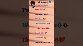 One One 2 ♥️👍😂 #shorts #tweetreels #tweetshorts #tweet #tweets #newtweet