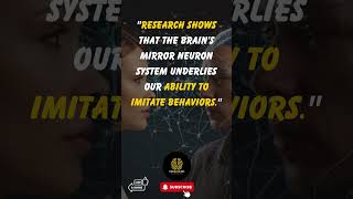 Research shows that the brain’s mirror neuron system underlies our ability to imitate behaviors