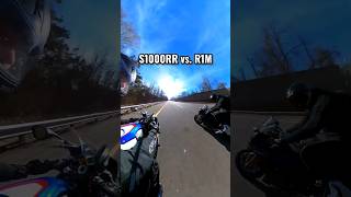 YAMAHA R1M vs. BMW S1000RR 🤔 #motorcycle #s1000rr #yamaha #r1m #explore #shorts