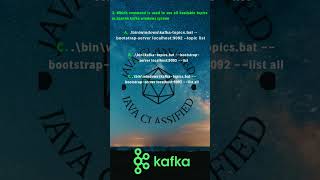 3. Which command is used to see all available topics in the Windows system Apache Kafka #2025 #2024