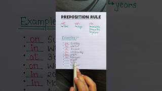 Preposition Rule 👨‍🏫✨ #englishtips #englishgrammar #vocabulary #ielts #preposition #education