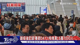 創疫後記錄! 春節DAY1桃機湧15萬7000人｜TVBS新聞 @TVBSNEWS01
