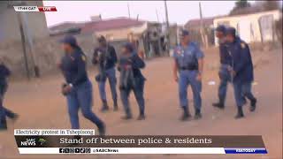 Electricity protest in Tshepisong | Police fire rubber bullets at protestors