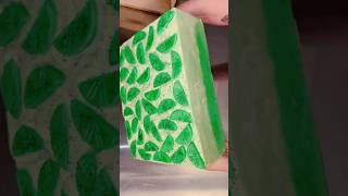 Cutting KIWI Soap! 🥝 #soapcutting #soapcut #handmadesoap #soapmaker #soap #soaping #soaps #cpsoap